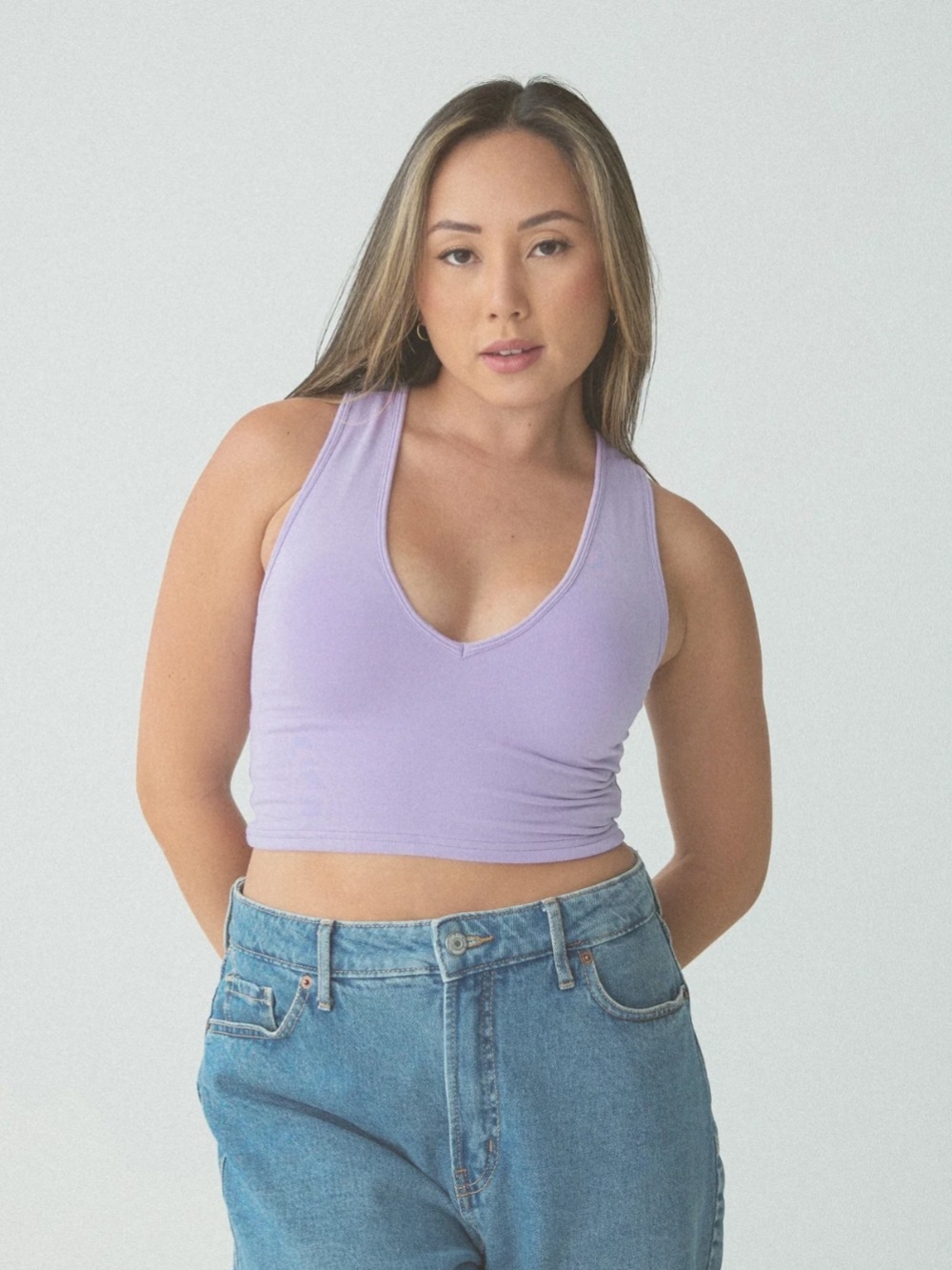 Klassy Network V-Neck Brami Crop Top